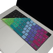 Macbook Arapça Klavye Koruyucu Uk Ters L Enter M1-m5 A2681 A3113 A3240 A3449 A2941 A3241 A2442 A2779 A2992 A2485 A2991 Arabic Keyboard Cover Pembe Yeşil Diğer