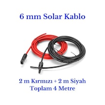 6 mm Mc4 Soketli 4 Metre (2m+2m) Güneş Paneli Solar Kablo