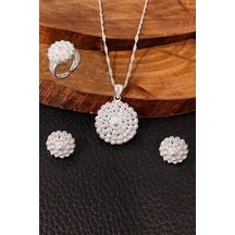 Bereket Modeli El Yapımı Telkari Gümüş Kadın Takım Yüzük Küpe Kol