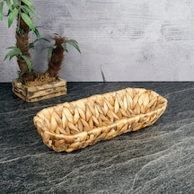 Tohanaa Hasır Oval Ekmek Sepeti - 28x6x5 Cm Çok Renkli