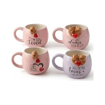 3d Sarkan Capybara Figürlü Porselen Kupa - 420 Ml Büyük Boy Kaliteli Porselen Bardak - 4 Farklı Modelden Biri Sürpriz/asorti - Sevimli Hayvanlı Hediyelik Mug Açık Ahşap