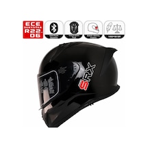 M801 Snake Srx Siyah Motosiklet Kaskı Spoiler Mod Güneş Vizörlü Full Face Kask