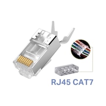 Yeni Nesil Cat7 Ez Rj45 Delikli Metal Jak Konnektör