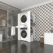 Kenzlife Çamaşır-Kurutma Makinesi Dolabı Umare Byz 187 110 60 Çekmeceli Raflı % 100 Full Mdf Çok Renkli