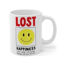Lost Happiness Baskılı Kupa Bardak Beyaz