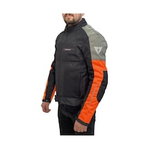 Venom Erkek Dynamic Siyah Gri Turuncu Motosiklet Montu 4 Mevsim Kalıplar Dardır Büyük Sipariş Veriniz