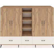Hyperion Dolap 12 Raflı 3 Çekmeceli 4 Kapaklı 220x44x163 Çam-çam/ Çam-çam/aytaşı