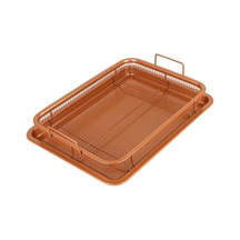 Yapışmaz Cips Sepeti Izgara Çıtır Örgü Yağ Kızartma Fırın Tepsisi Bakır Fırın Hava Fritöz Barbekü Paslanmaz Çelik Fırın Tepsisi Mutfak Aletleri Altın