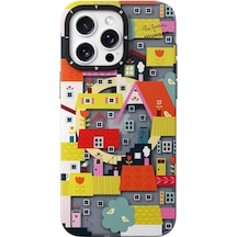 İphone 14 Pro Uyumlu Kılıf Magsafe Özellikli Bee Brown Tasarımlı Youngkit Colorful Life Serisi Sarı