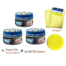 3x Çizik  Parlatıcı Pasta Cila+1xmikrofiber Güderi 50x70