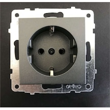 Ovivo Grano Füme Topraklı Priz Çerçevesiz