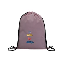 Hero Tasarım İt Well Be Okay - Ipli Spor Sırt Çantası - Günlük - Okul 35 46cm One Size Inn1012 Pembe