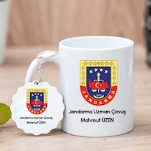 Jandarma Logolu Kupa Bardak Ve Anahtarlık