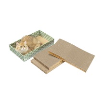 Kedi Tırmalama Tahtası,kedi Kazı Kazan Kutusu İle 3pc Kedi Kazı Tablası,kapalı Kediler İçin Tersinir Oluklu Kedi Scratcher Karton Ve Salon Yatağı, Catnip