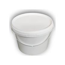 Decotone 2 Lt Plastik Kapaklı Kova Hobi Boya Gıda Yoğurt Kovası Beyaz 10 Adet Diğer