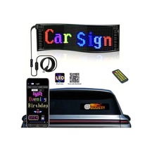 Araç İçi Led Panel Dijital Ekran Kumandalı Mobil Uygulamalı Kayar Led Rgb Ofis Parti Iş 37cm X 11 Cm Çok Renkli