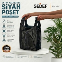 55x110 Siyah Kalın Atlet Poşet