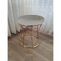 Kum Saati Düz Makyaj Pufu Gold Beyaz