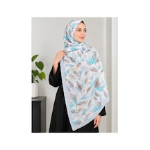 Ardün Hijab Desenli Bambu Kraş Şal Tok Duran Kadın Şal Gümüş - 938080450 Gümüş