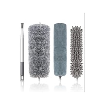 Ekostem Anti Statik 3 Başlıklı Teleskopik Toz Alma Seti Gri