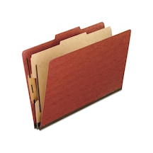 Pendaflex Baskılı Sınıflandırma Dosyası, 1 Bölücü, 5 Cm Gömme Bağlantılı, A4 Boy, Kırmızı, 10'lu Paket
