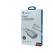 Teknonet TN-HCH11 20 W Pd 3000 mAh Lightning Kablo + Şarj Aleti