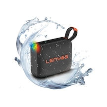 Lenyes S216 Su Geçirmez Özellikli Rgb Işıklı Askılı Mini Bluetooth Speaker Hoparlör V5.3 Siyah Siyah