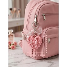 Alse3d El Yapımı Barok / Coquette Bag Charm Pembe