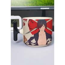 Dororo Anime Baskılı Seramik Lüks Kupa 1 Adet T Şeklinde Özel Siyah Kulp Dalga Kulp V1t Çok Renkli