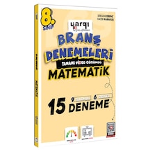 Yargı Ders Arkadaşım 8.sınıf Tamamı Video Çözümlü Matematik 15 Branş Denemeleri