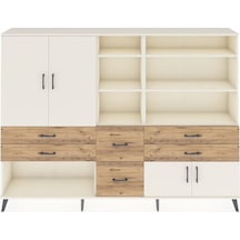 Arges Dolap 10 Raflı 6 Çekmeceli 4 Kapaklı 220x30x163 Aytaşı-aytaşı/çam Aytası/atlas Çam - Aytası