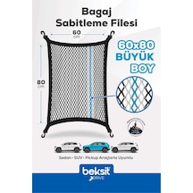 Drıve- Togg Model Özel Renkli Tasarım Bagaj Sabitleme Filesi 60x80 Cm
