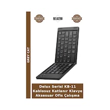 Delux Serisi Kb-11 Kablosuz Katlanır Klavye Aksesuar Ofis Çalışma