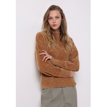 Colin's Colins Regular Fit Yuvarlak Yaka Düz Kadın Bej Kazak Cl1076871 Q1.v1 Lbr LIGHT BROWN