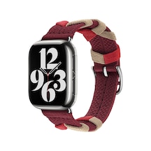 Kilifone -  Apple Uyumlu  Watch  7 41mm - Kordon Sarmal Örgü Tasarımlı Kordon Krd-97