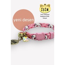 Caramelos Güvenlik Kilitli Kedi Tasması, Isimli Kedi Tasması, Kedi Isimlik, Kedi Künyesi, Safety Click Desen 7-stand Diğer