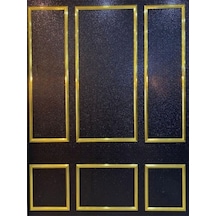 Altın Gold Renk Dekoratif Poliiüretan Duvar Çıtası En : 2.5 Cm 6' Lı Hazır Kesim Çerçeve Seti