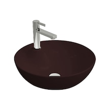 Newarc Newart Tezgah Üstü Batarya Delikli Lavabo Parlak Siyah 42,5x15,5cm