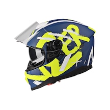 Güneş Vizörlü Çift Kabuk Full Face Lazer Rafale Kask