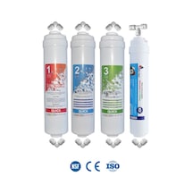 WaterMelon Kapalı Kasa 12 Inç Su Arıtma Cihazı Filtresi Inline 4 Aşamalı Set