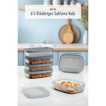 6 Adet Saklama Kabı & Kahvaltılık 600 Ml -9063872780488kcbmtfk Gri