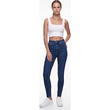 CEMO Kadın Yüksek Bel Skinny Fit Jean Pantolon 26k6-c2660-bzm-42 Buz Mavisi