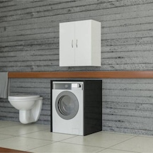 Çamaşır Makinesi Üst Dolabı Mdf Beyaz