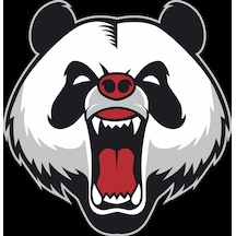 Panda Kımış Sticker 10x10 Cmrenkli Sticker