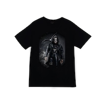 Stoned&Fame Unisex Siyah The Crow Baskılı T-shirt SIYAH