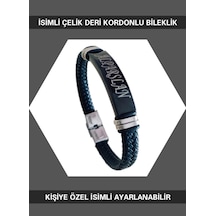 Sahi Aksesuar Kişiye Özel İsimli Yetişkin Çelik Bileklik CB057 Siyah