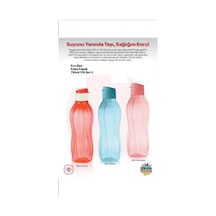 Eco Şişe Suluk 750 Ml 3 Lü Set Kırmızı Mavi Pembe