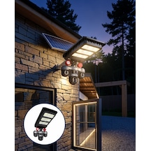 Akıllı Solar Güvenlik Kamerası 3 Lens Hareket Takipli Dış Mevki Model Siyah