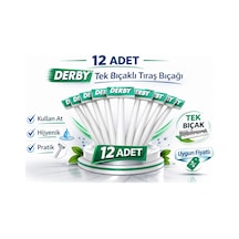 Derby Tek Bıçaklı Tıraş Bıçağı Paket Seçenekleri 12 Adet 00169164