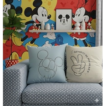 Taç Disney Mickey Mouse Çift Taraflı %100 Pamuk Dekoratif 2'li
